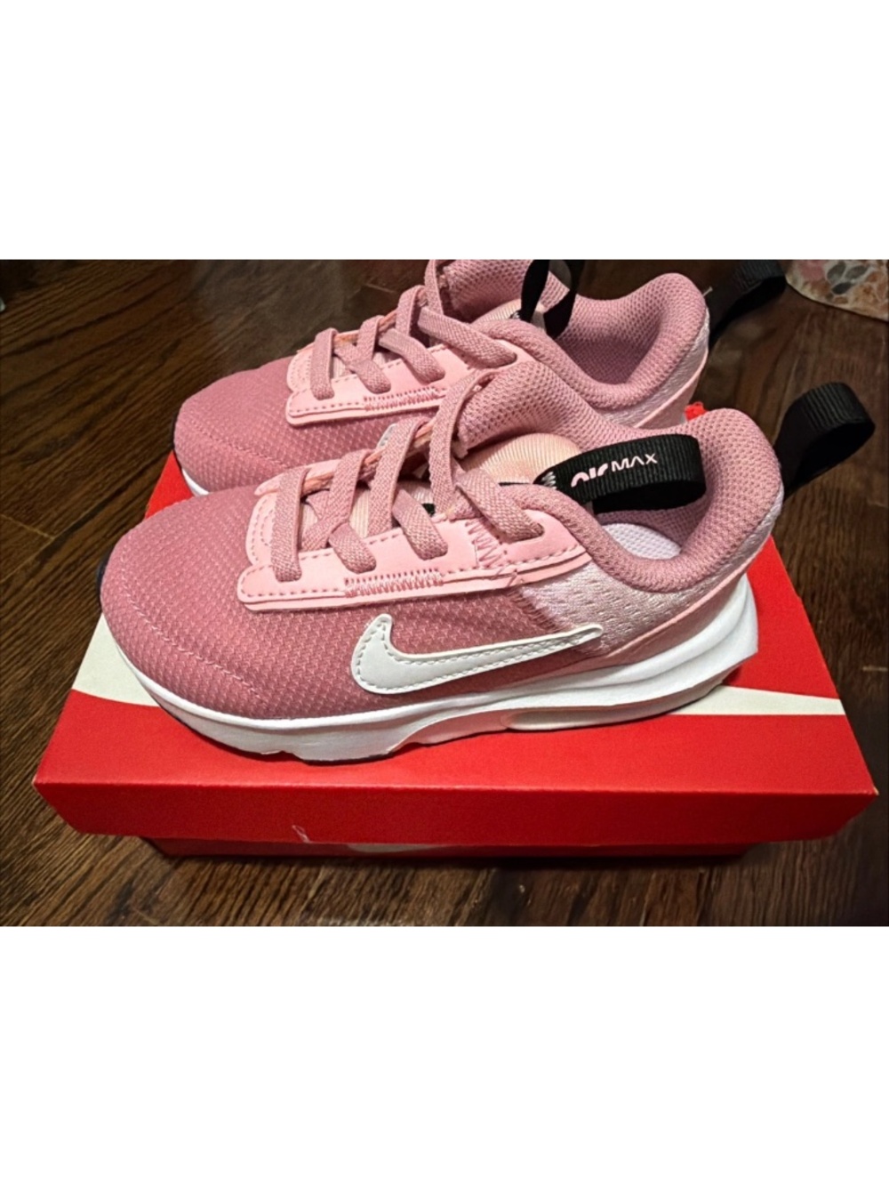 Nike Air Max INTRLK Kids Sneakers 9C Pink Mesh Lace Up Athletic Shoes